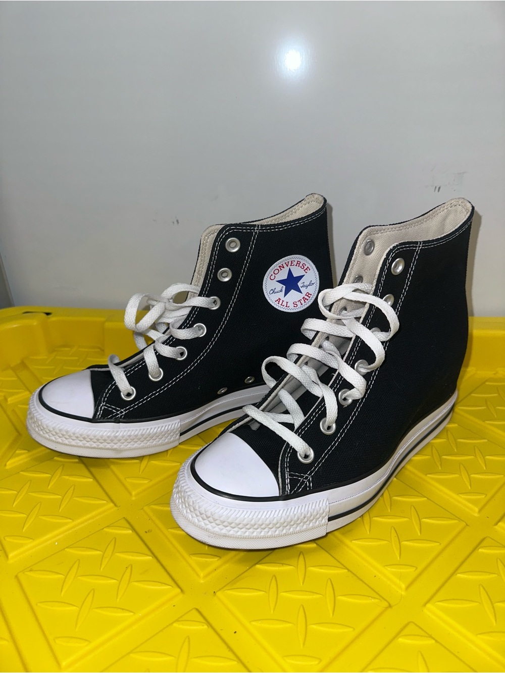 Converse Chuck Taylor All Star Wedge Platform Shoes A11909C BLACK Women's 8